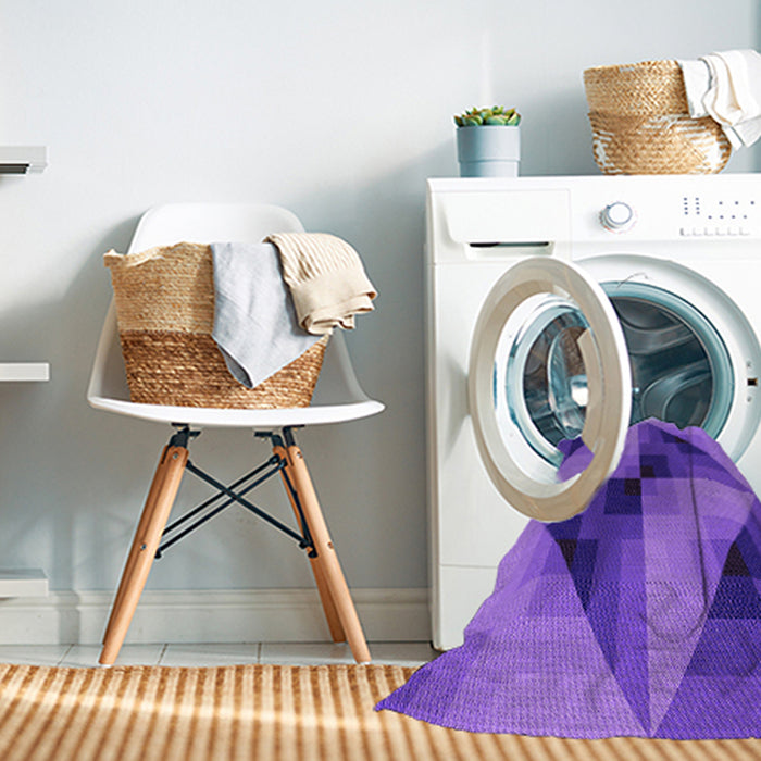 Machine Washable Transitional Purple Rug in a Washing Machine, wshpat2763pur