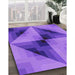 Patterned Purple Rug in Family Room, pat2763pur