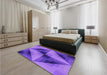 Patterned Purple Rug in a Bedroom, pat2763pur