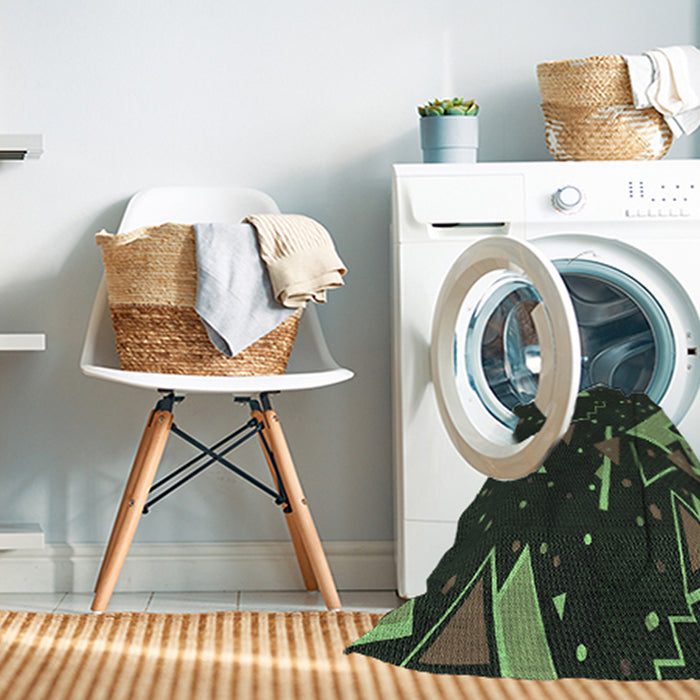 Machine Washable Transitional Green Rug in a Washing Machine, wshpat2764grn