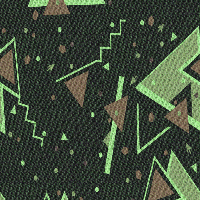 Patterned Green Rug, pat2764grn