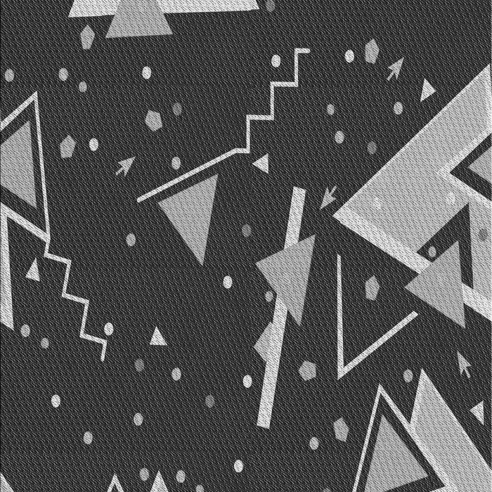 Machine Washable Transitional Charcoal Black Rug, wshpat2764gry