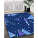 Machine Washable Transitional Blue Rug in a Family Room, wshpat2764lblu