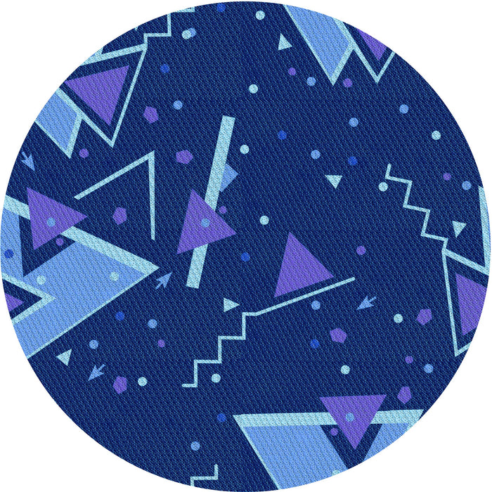 Square Patterned Blue Rug, pat2764lblu