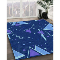 Patterned Blue Rug, pat2764lblu