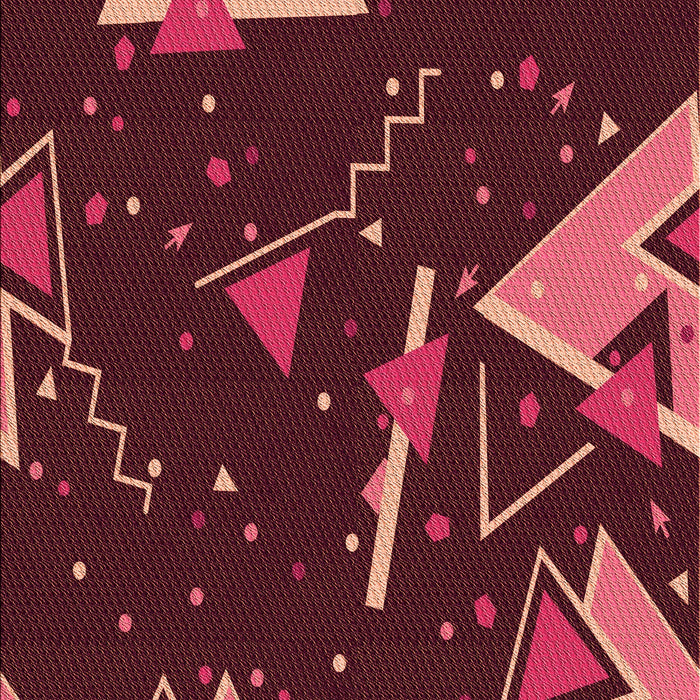 Patterned Deep Red Rug, pat2764org