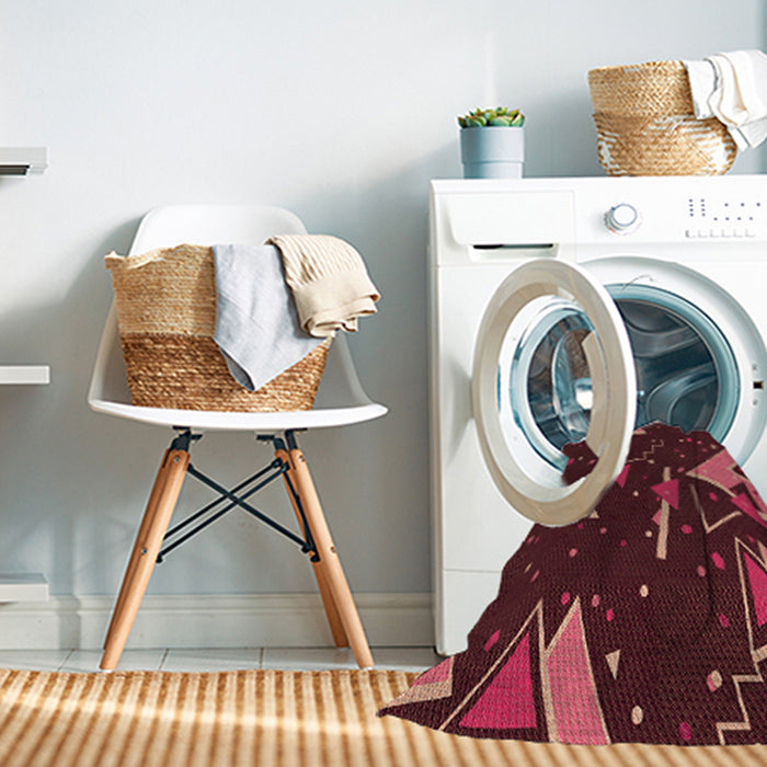 Machine Washable Transitional Deep Red Rug in a Washing Machine, wshpat2764org
