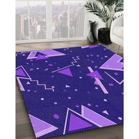 Patterned Purple Rug, pat2764pur