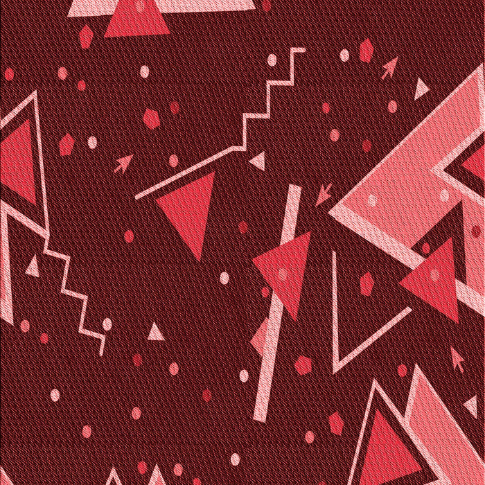 Patterned Red Rug, pat2764rd