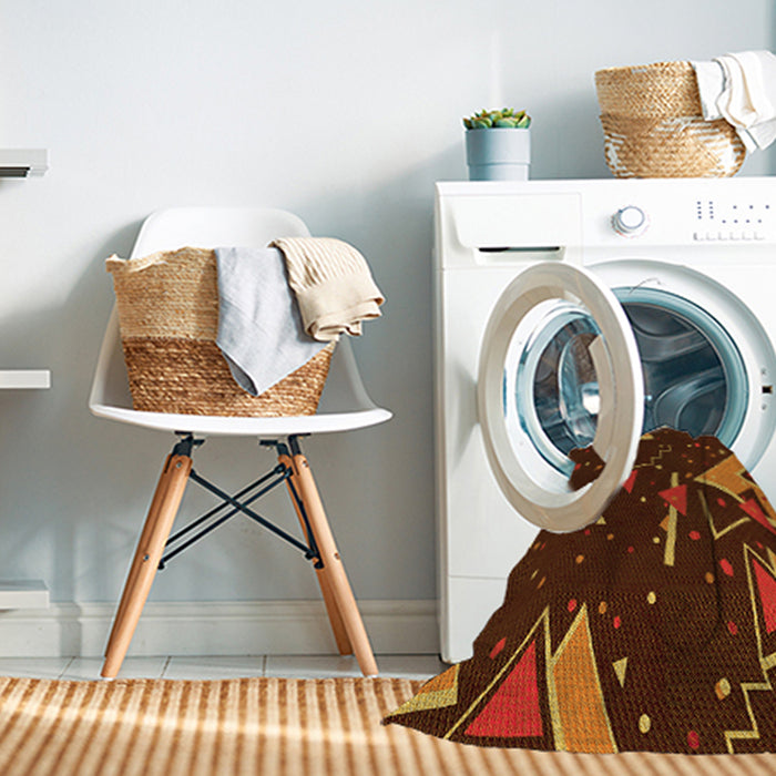 Machine Washable Transitional Maroon Red Rug in a Washing Machine, wshpat2764yw