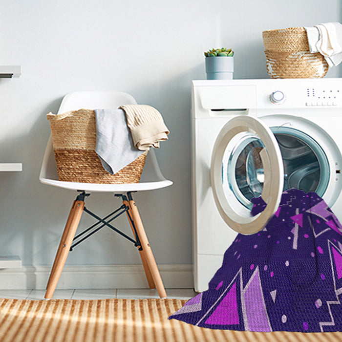Machine Washable Transitional Indigo Purple Rug in a Washing Machine, wshpat2764