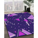 Patterned Indigo Purple Novelty Rug in Family Room, pat2764