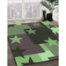 Machine Washable Transitional Green Rug in a Family Room, wshpat2765grn