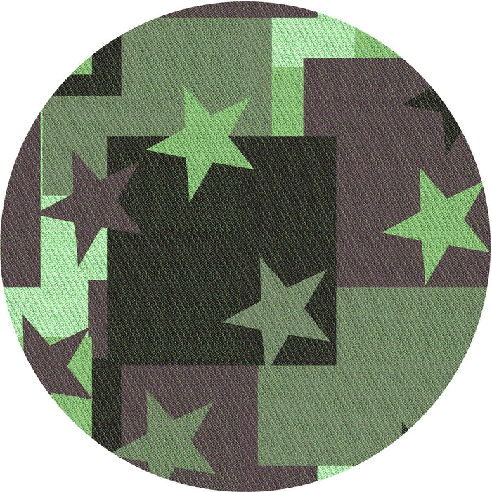 Square Machine Washable Transitional Green Rug in a Living Room, wshpat2765grn