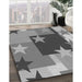 Patterned Gray Rug in Family Room, pat2765gry