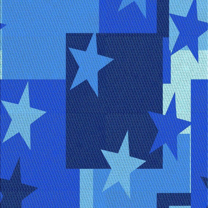 Machine Washable Transitional Blueberry Blue Rug, wshpat2765lblu