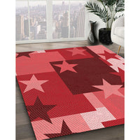 Patterned Red Rug, pat2765rd