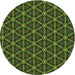 Square Machine Washable Transitional Dark Lime Green Rug in a Living Room, wshpat2766grn