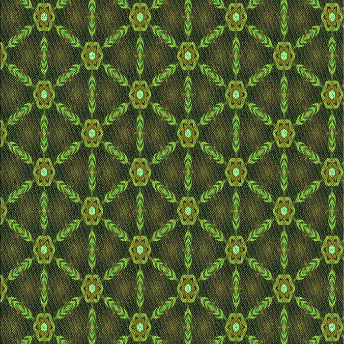 Patterned Dark Lime Green Rug, pat2766grn