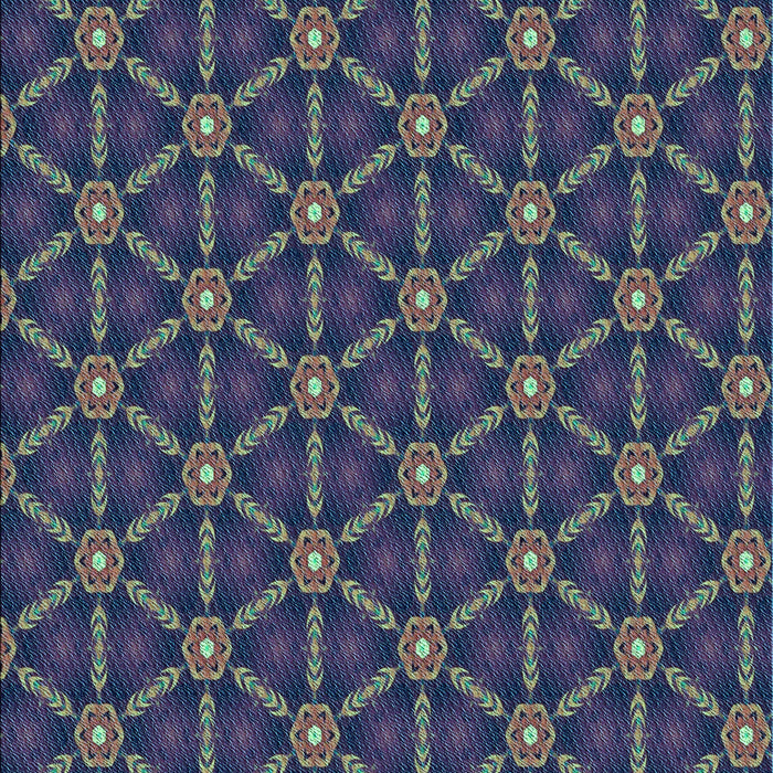 Machine Washable Transitional Blue Rug, wshpat2766lblu