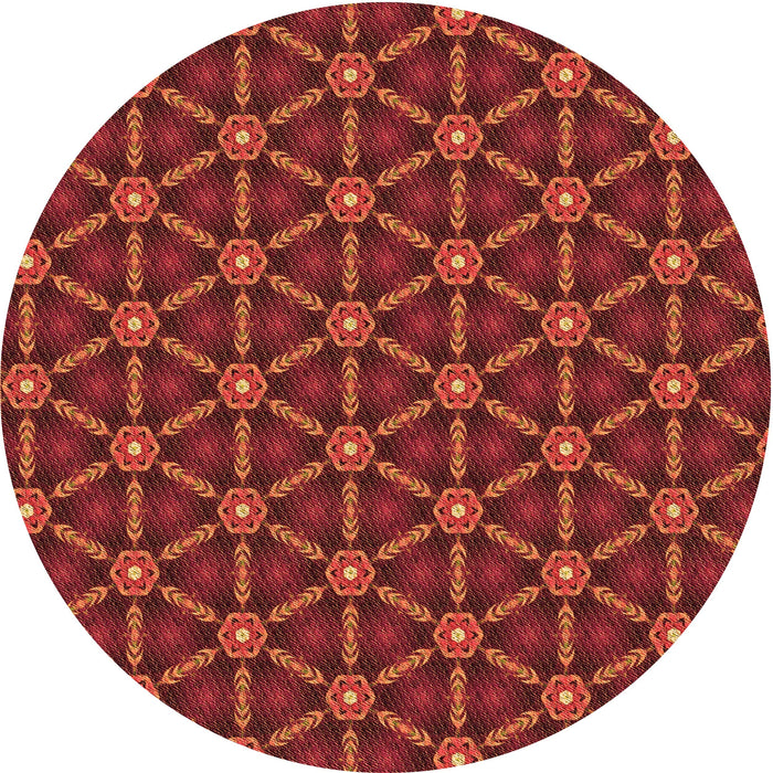 Square Patterned Red Rug, pat2766org