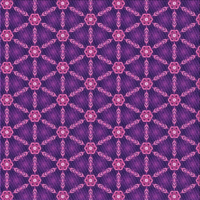 Round Patterned Dark Magenta Purple Rug, pat2766pur