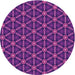 Square Patterned Dark Magenta Purple Rug, pat2766pur