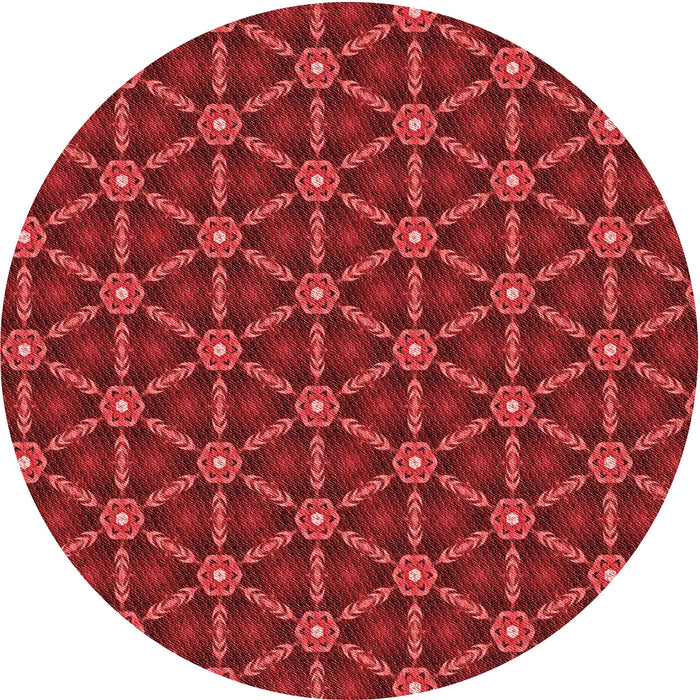 Square Patterned Red Rug, pat2766rd