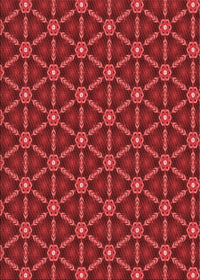 Machine Washable Transitional Red Rug, wshpat2766rd