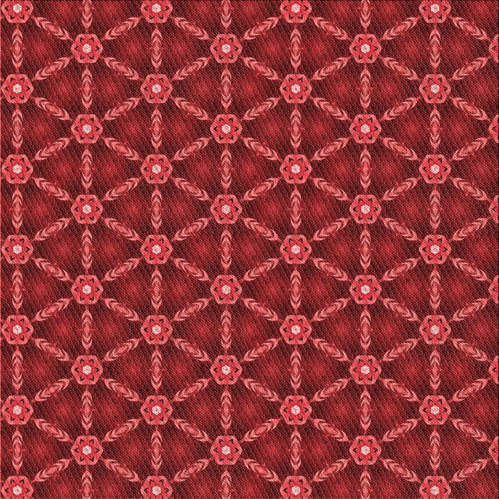 Round Patterned Red Rug, pat2766rd