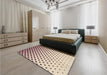 Patterned Vanilla Gold Rug in a Bedroom, pat2767brn