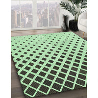 Patterned Hazel Green Rug, pat2767grn