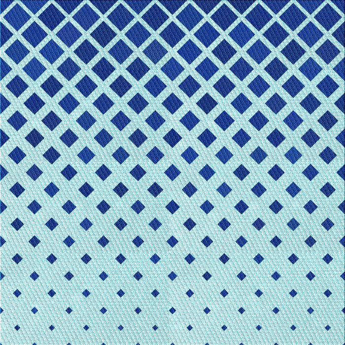 Round Patterned Blue Rug, pat2767lblu