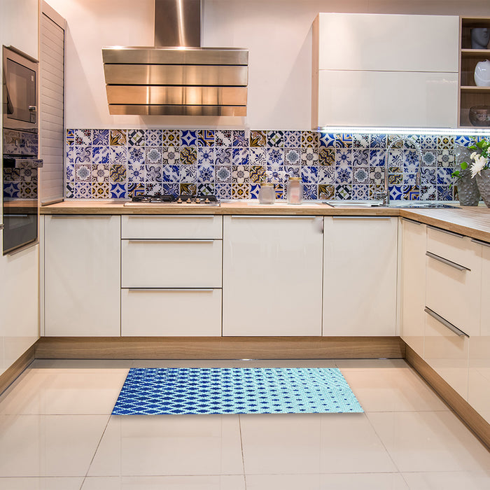 Machine Washable Transitional Blue Rug in a Bedroom, wshpat2767lblu