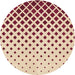 Square Patterned Chestnut Red Rug, pat2767org