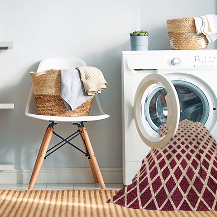 Machine Washable Transitional Chestnut Red Rug in a Washing Machine, wshpat2767org