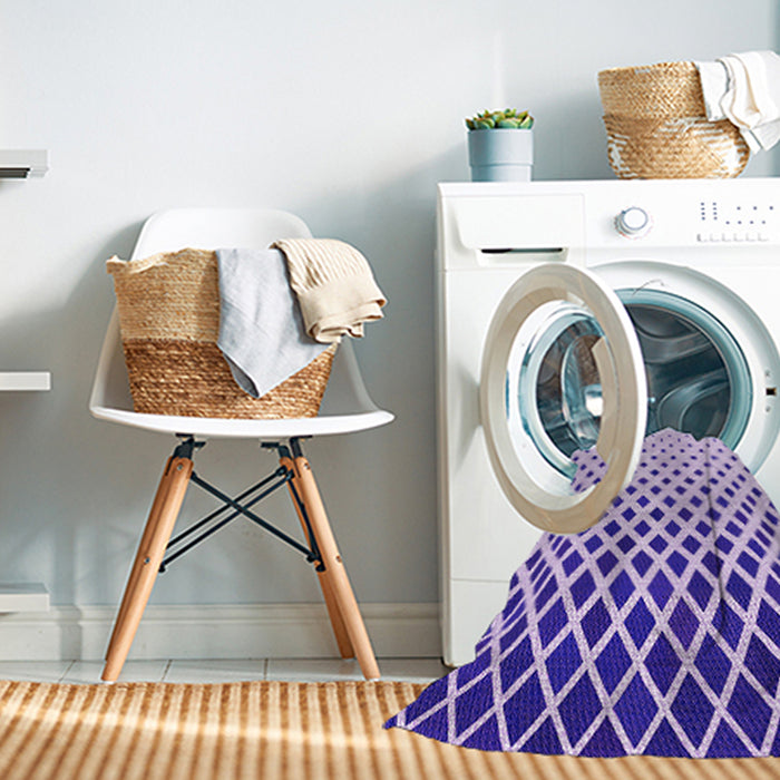 Machine Washable Transitional ly Purple Rug in a Washing Machine, wshpat2767pur