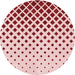 Square Patterned Red Rug, pat2767rd