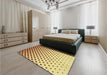 Patterned Red Rug in a Bedroom, pat2767yw