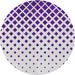 Sideview of Patterned Purple Violet Purple Novelty Rug, pat2767