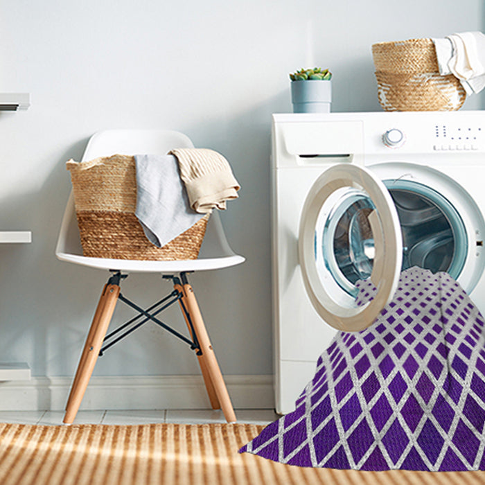 Machine Washable Transitional Purple Violet Purple Rug in a Washing Machine, wshpat2767