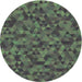 Square Patterned Forest Green Rug, pat2768grn