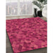 Machine Washable Transitional Raspberry Red Rug in a Family Room, wshpat2768org