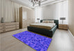 Patterned Purple Rug in a Bedroom, pat2768pur