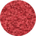 Square Patterned Red Rug, pat2768rd