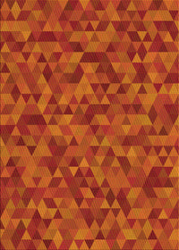 Machine Washable Transitional Orange Red Orange Rug, wshpat2768yw