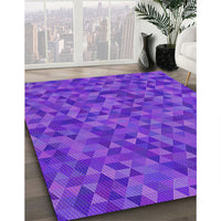 Patterned Purple Novelty Rug, pat2768