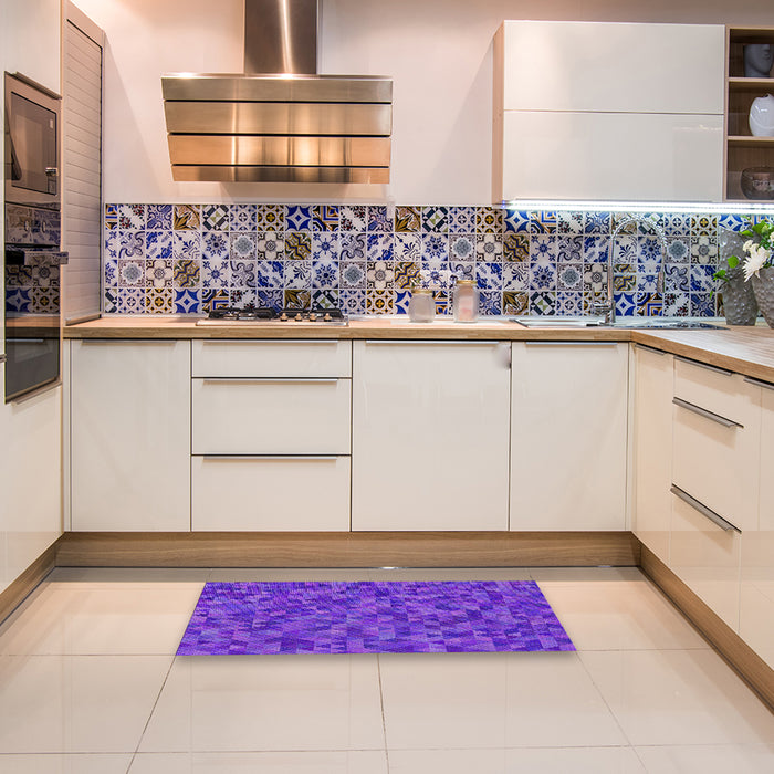 Patterned Purple Novelty Rug in a Kitchen, pat2768