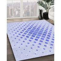 Patterned Lavender Blue Rug, pat2769blu