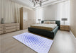 Patterned Lavender Blue Rug in a Bedroom, pat2769blu